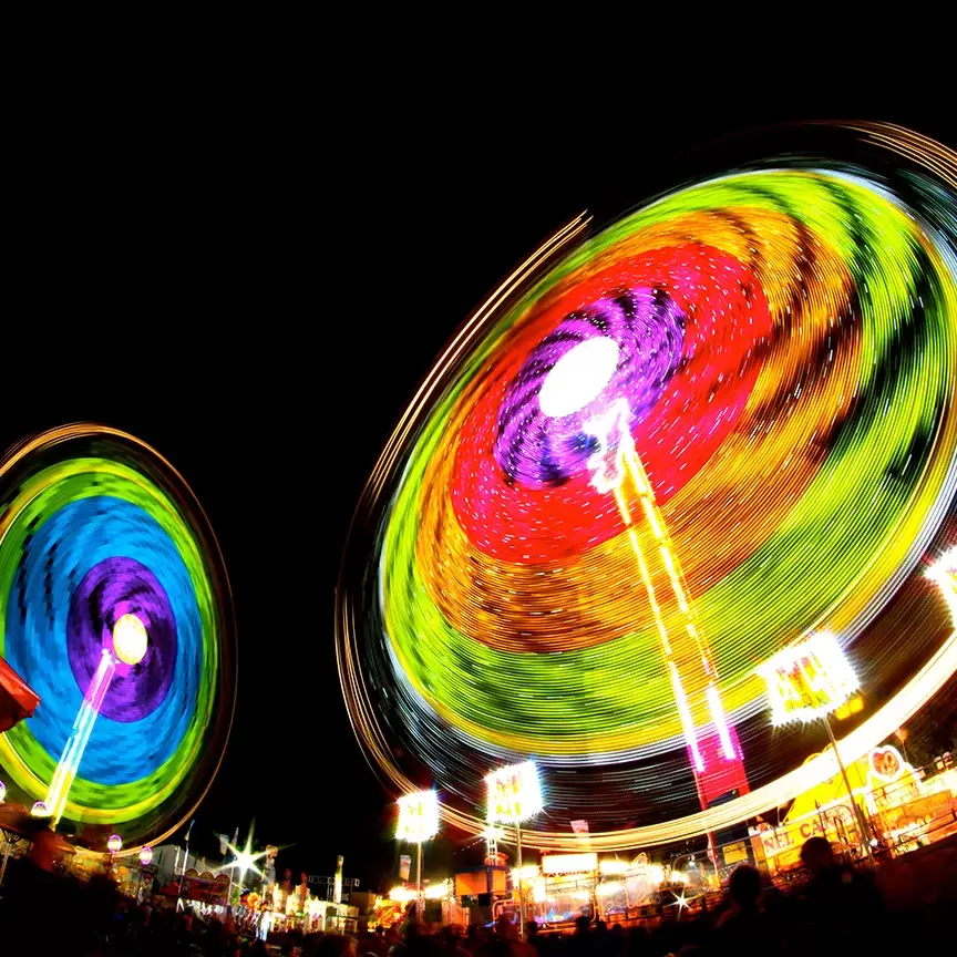 carnival lights at the fair